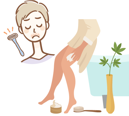 セルフ脱毛はこのような方におすすめ!のイメージイラスト